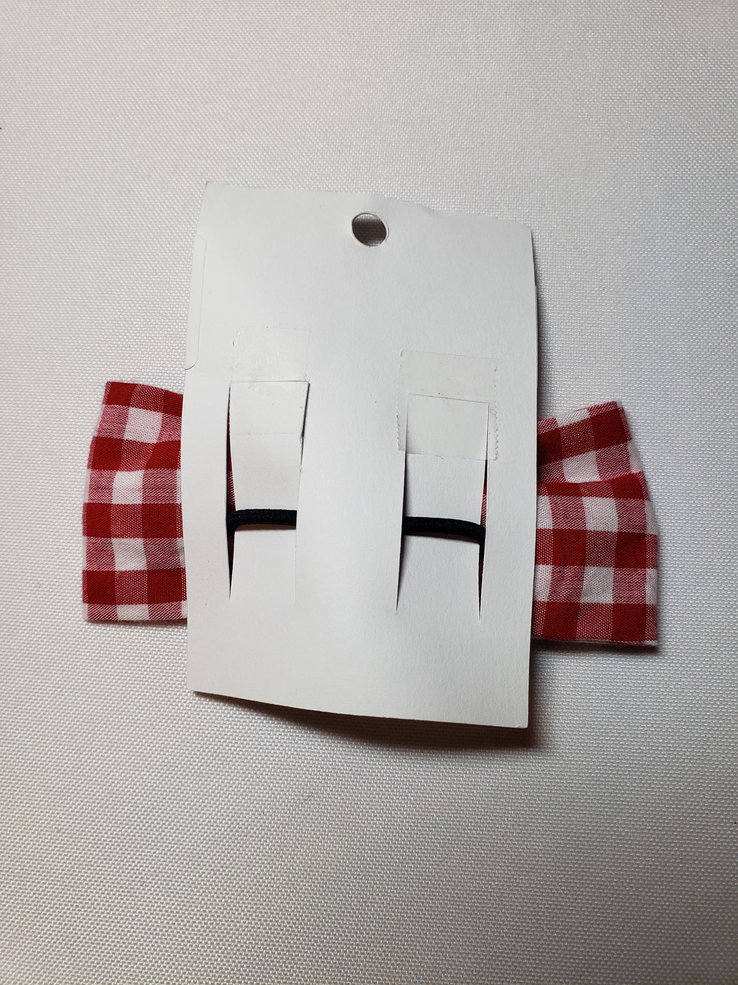Red & White Plaid Over-the-Collar Pet Bow / Bowtie (Old Style)