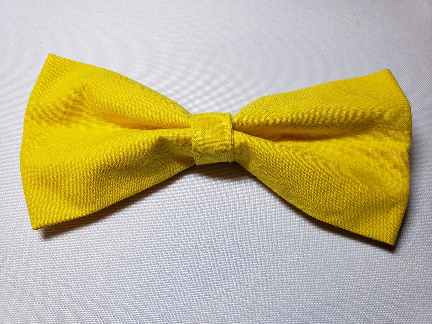 Bright Yellow Over-the-Collar Pet Bow / Bowtie (Old Style)