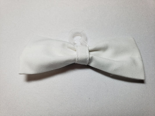 White Over-the-Collar Pet Bow / Bowtie (Old Style)