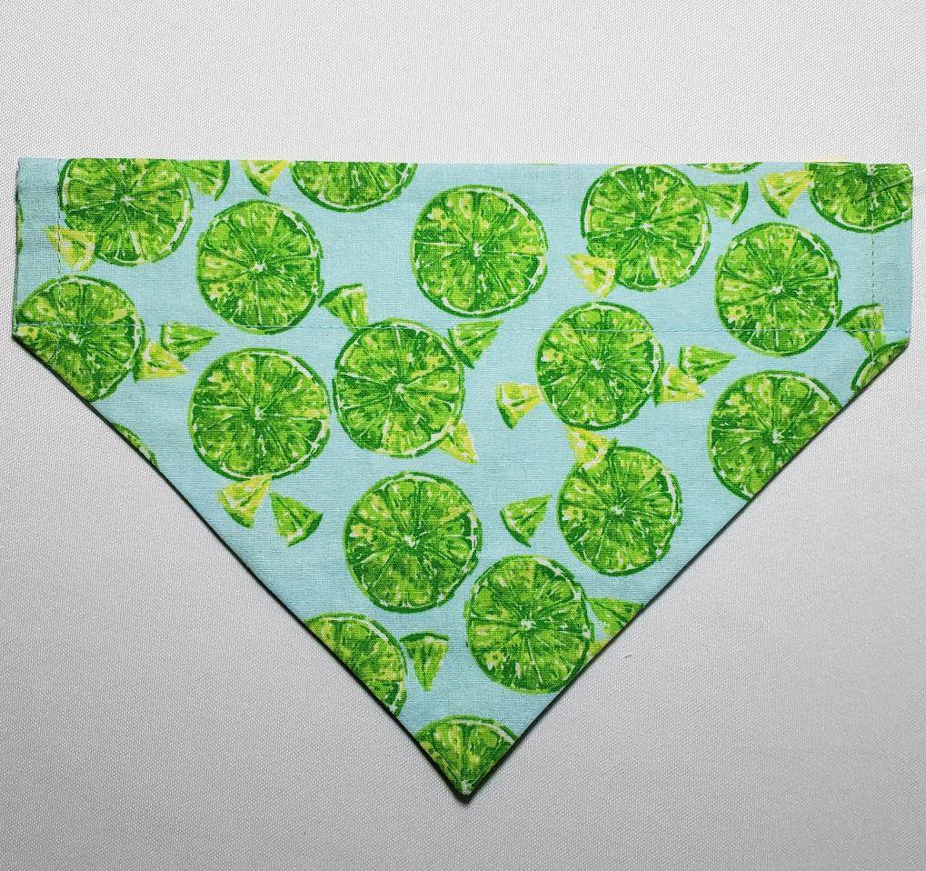 Lime Slices Over-the-Collar Pet Bandana