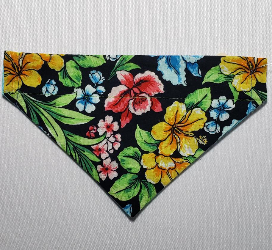 Hibiscus Flowers Over-the-Collar Pet Bandana