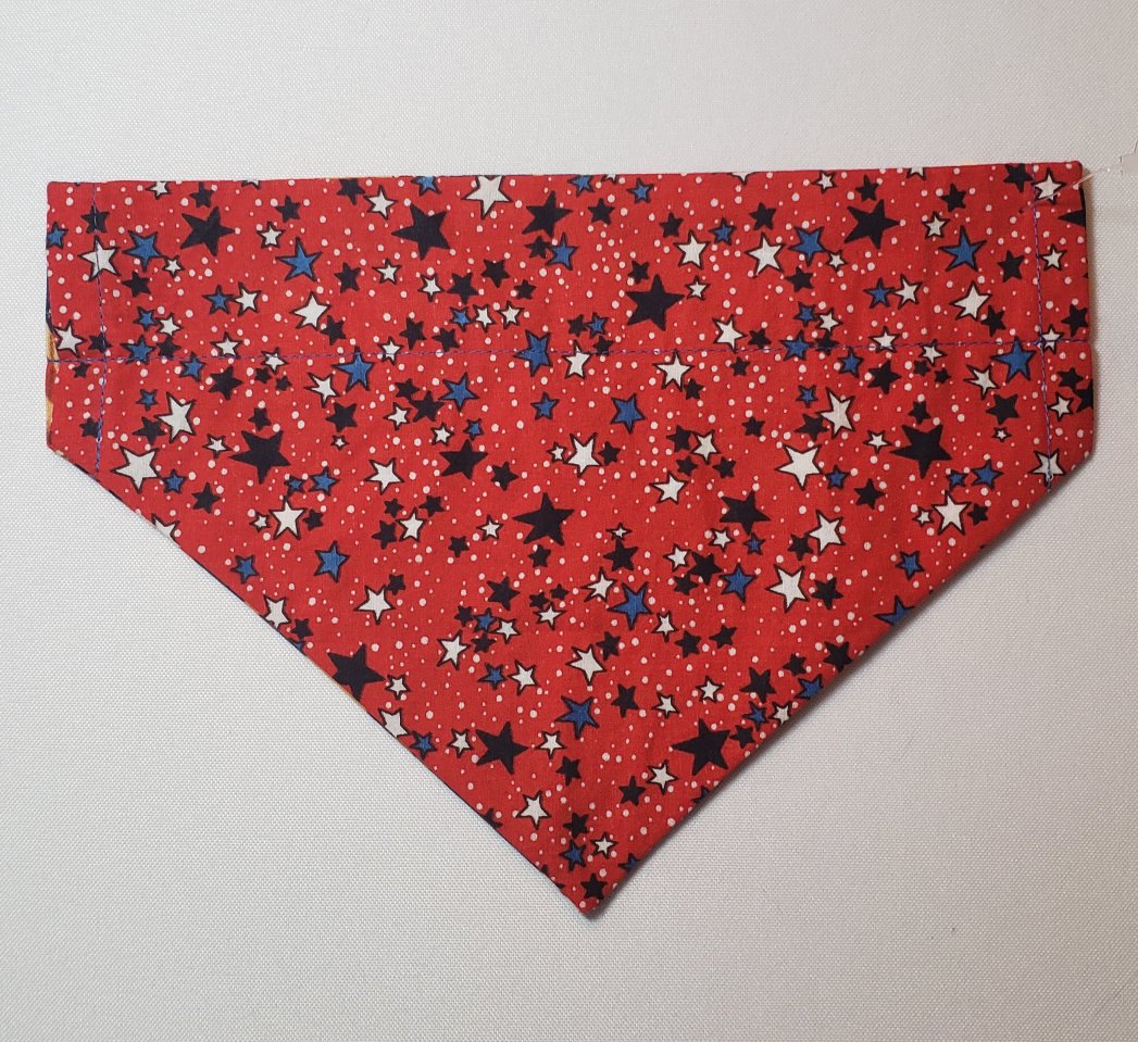 Patriotic Cartoon Stars on Red & Vintage Patriotic Posters Over-the-Collar Pet Bandana