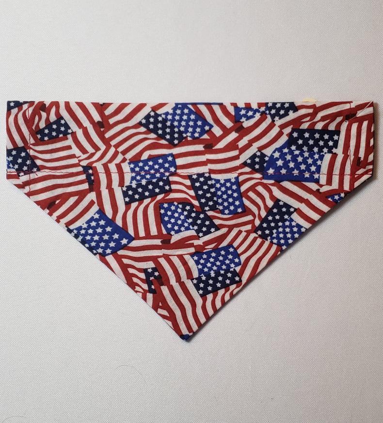 American Flags & Patriotic Fireworks Over-the-Collar Pet Bandana