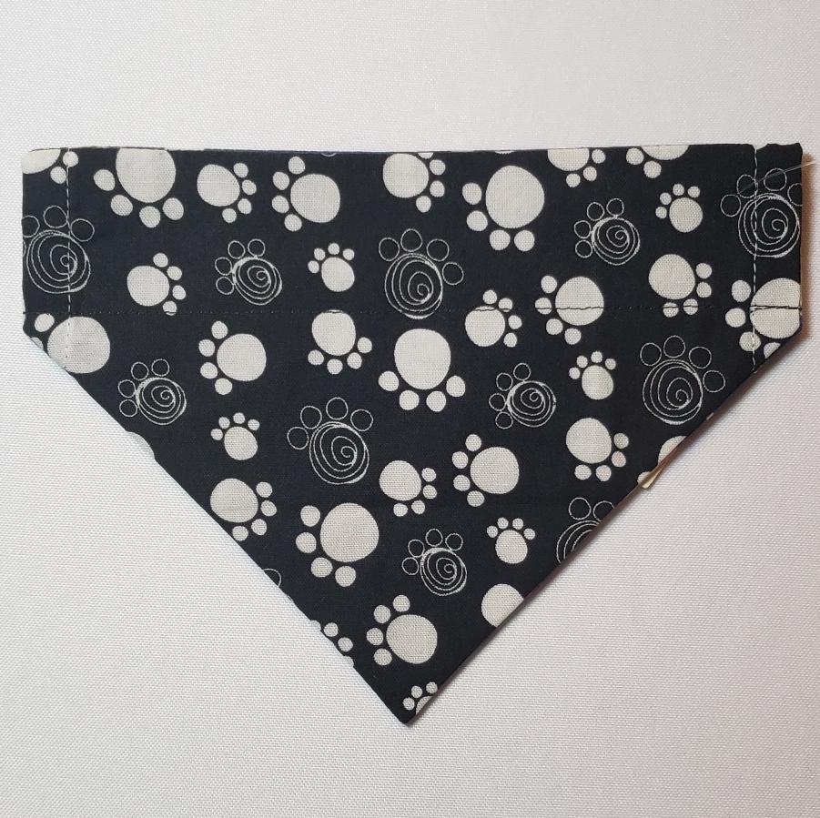 Dogs on Slate Blue Over-the-Collar Pet Bandana
