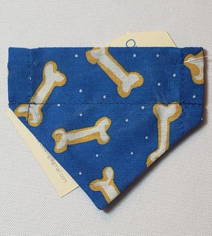 Dogs on Slate Blue Over-the-Collar Pet Bandana