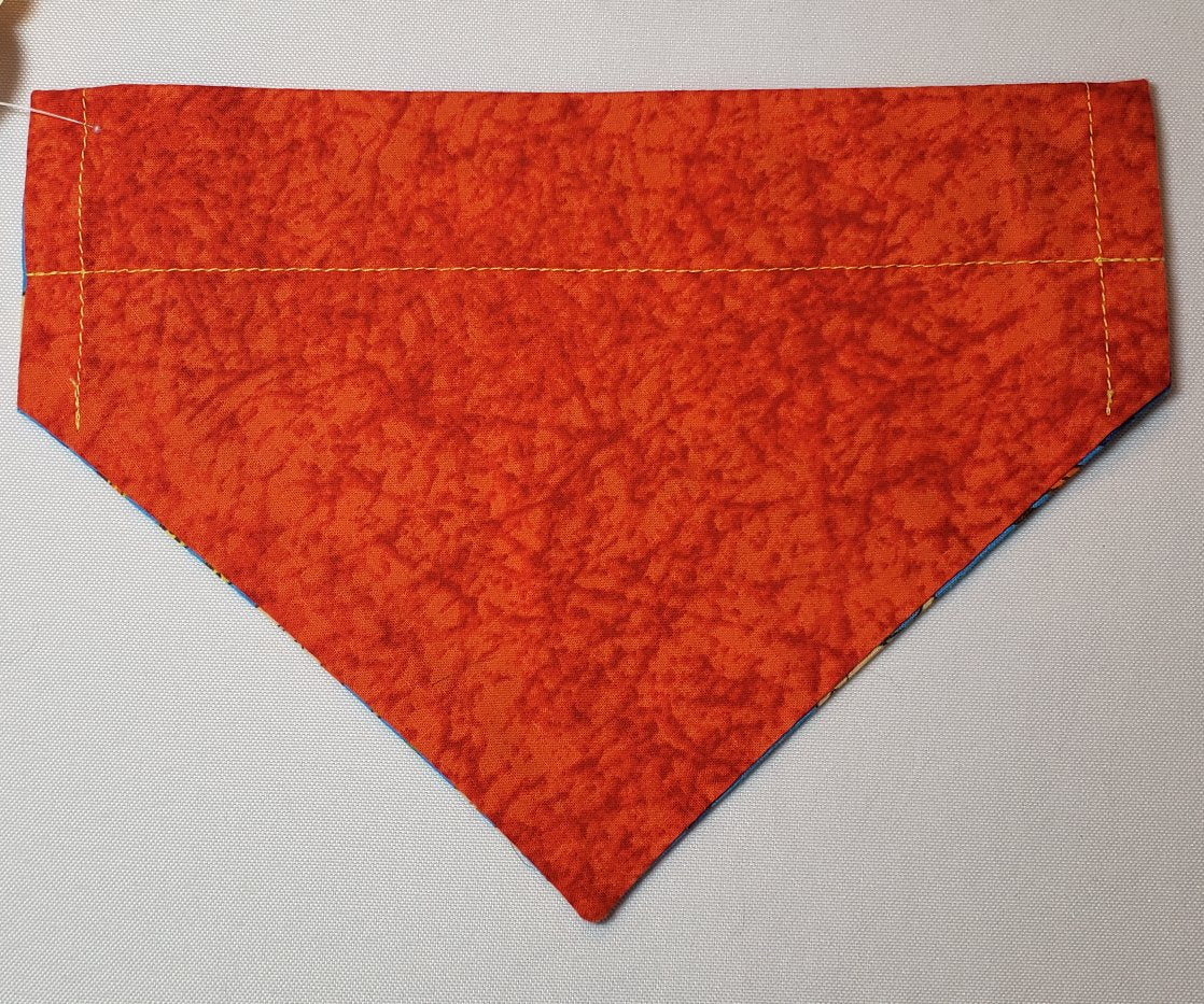 Cartoon Dogs on Blue Over-the-Collar Pet Bandana