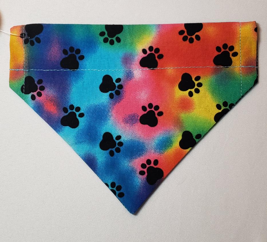 "You Had Me At Woof" Blue Bandana Print Over-the-Collar Pet Bandana
