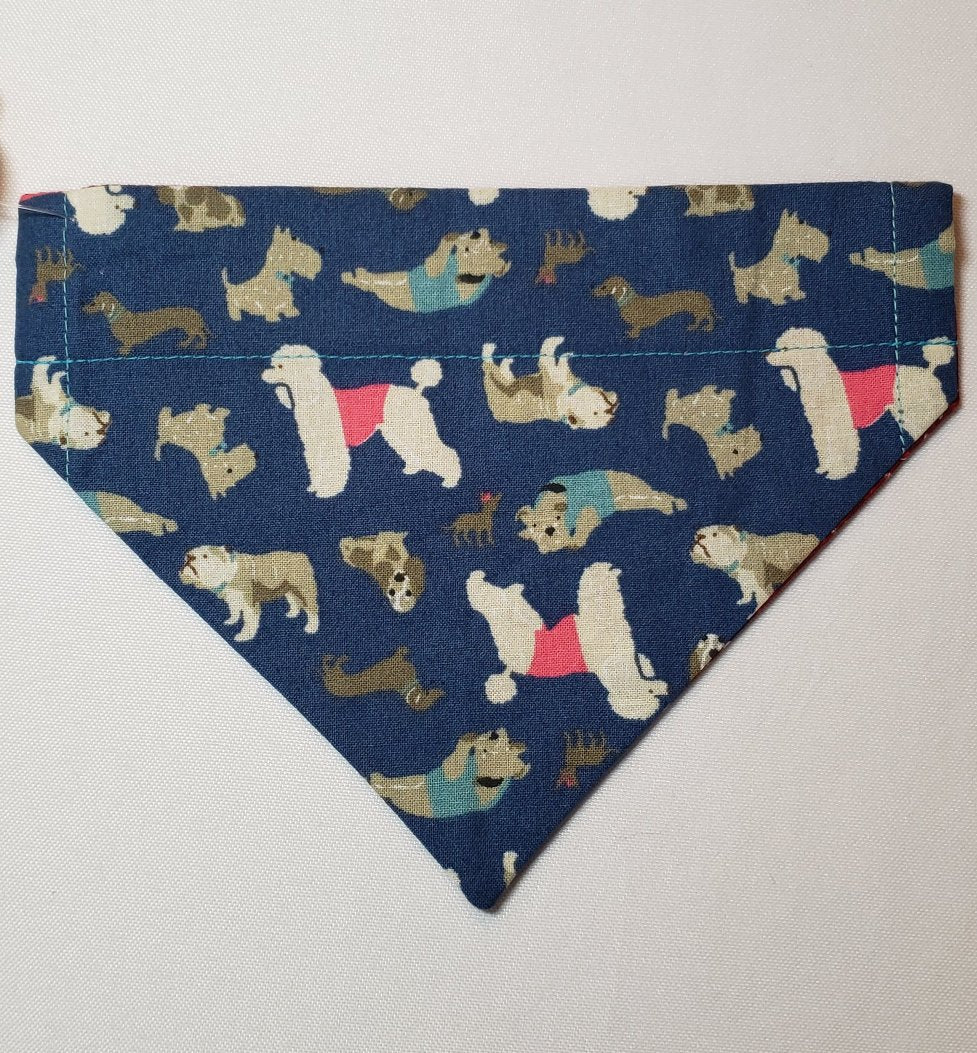 Red Dog Bandana Print Over-the-Collar Pet Bandana