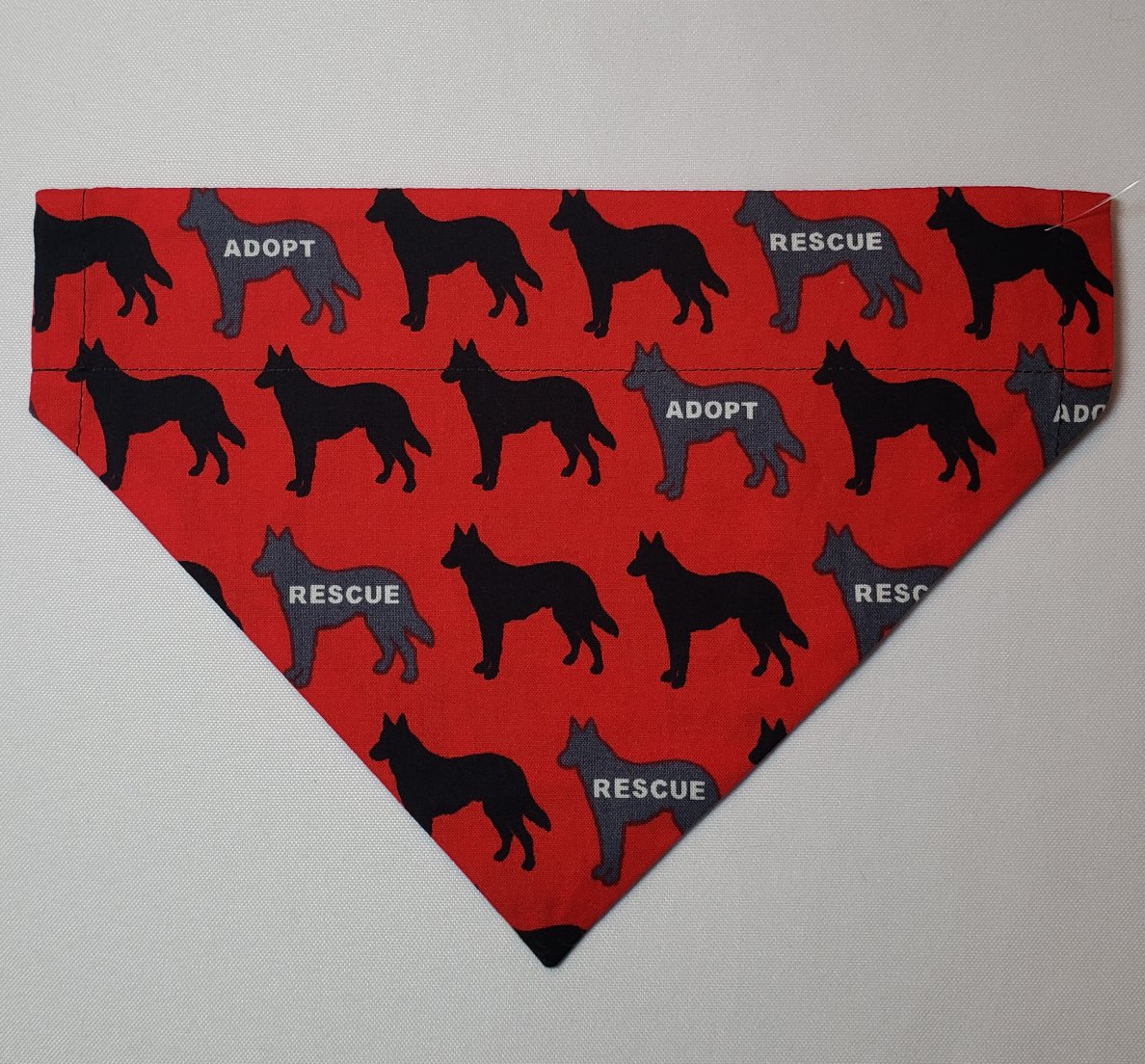 Adopt / Rescue on Red Over-the-Collar Pet Bandana