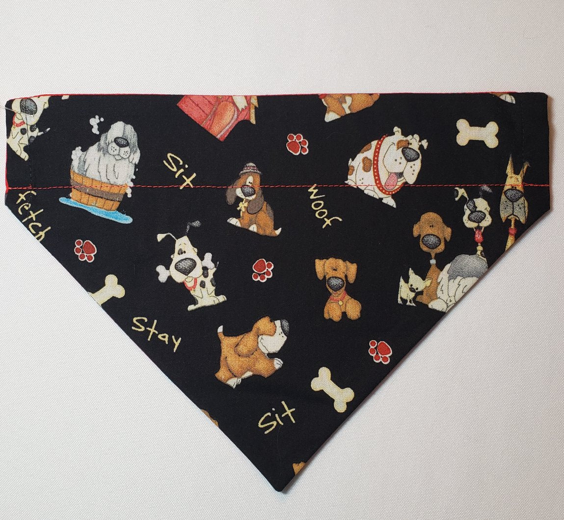 Adopt / Rescue on Red Over-the-Collar Pet Bandana