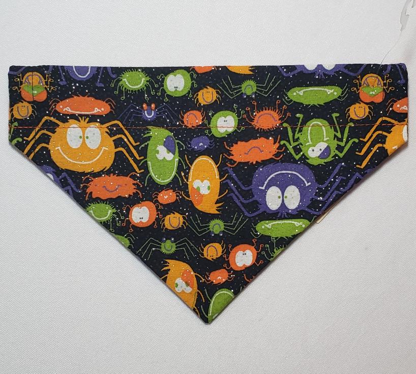 Halloween Glitter Spiders Over-the-Collar Pet Bandana