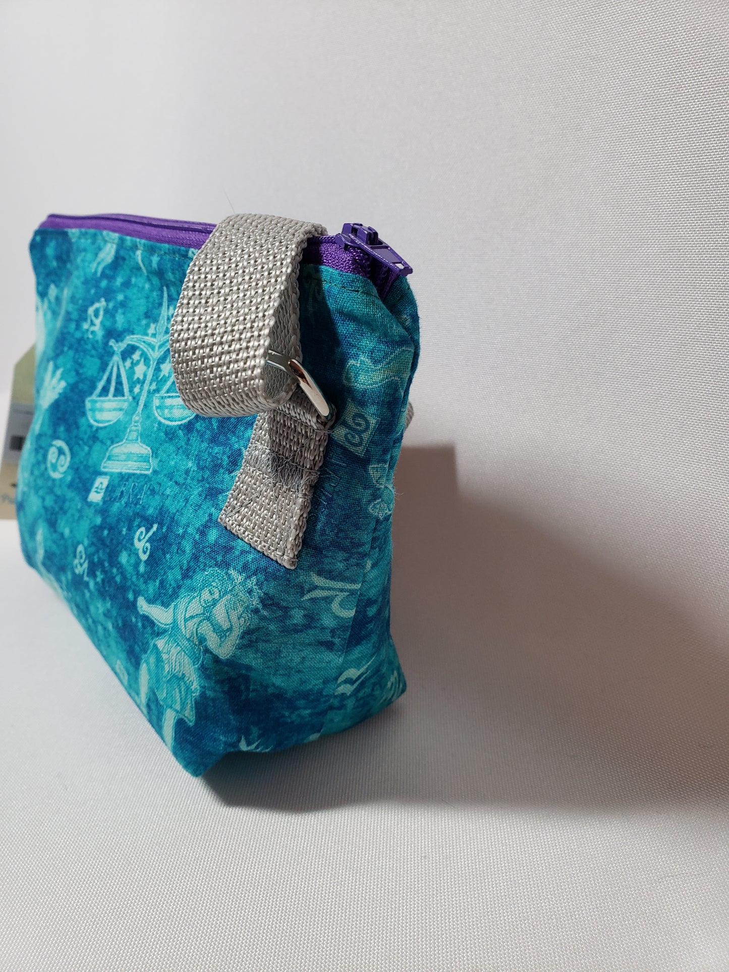 Astrological Signs in Teal Crossbody Bag