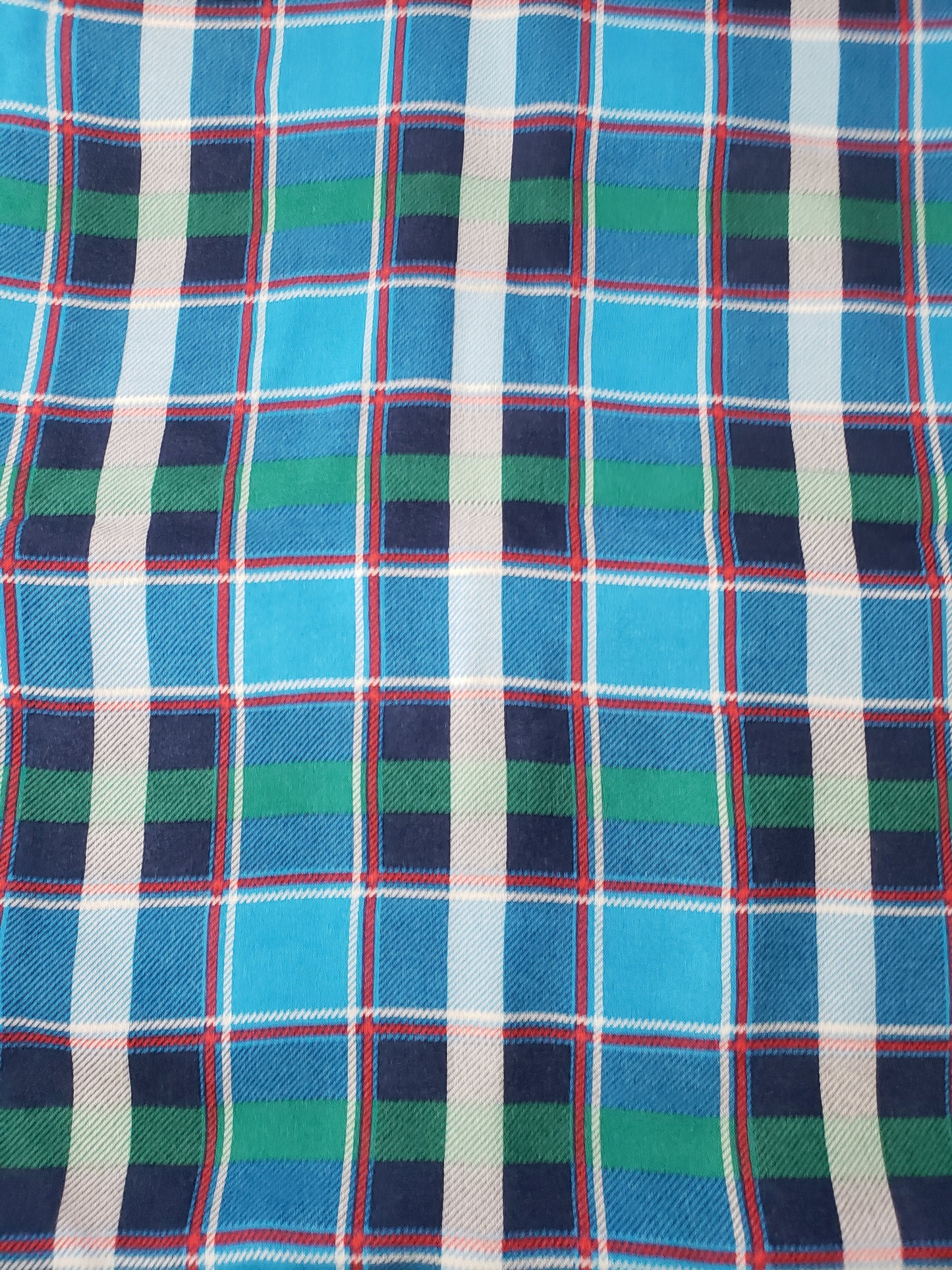 Lightweight Infinity Scarf in Bright Plaid