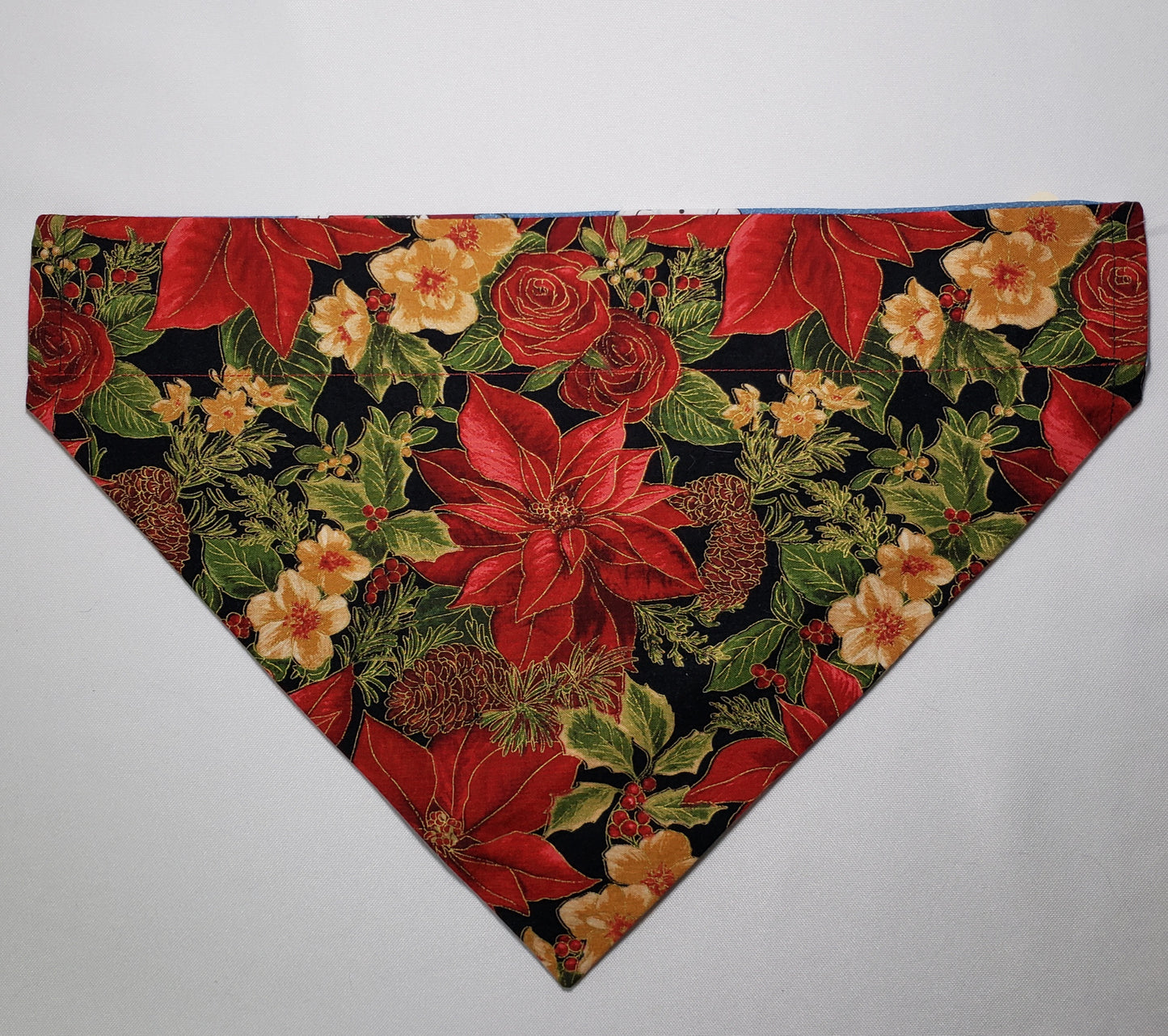 Christmas Poinsettias Over-the-Collar Pet Bandana