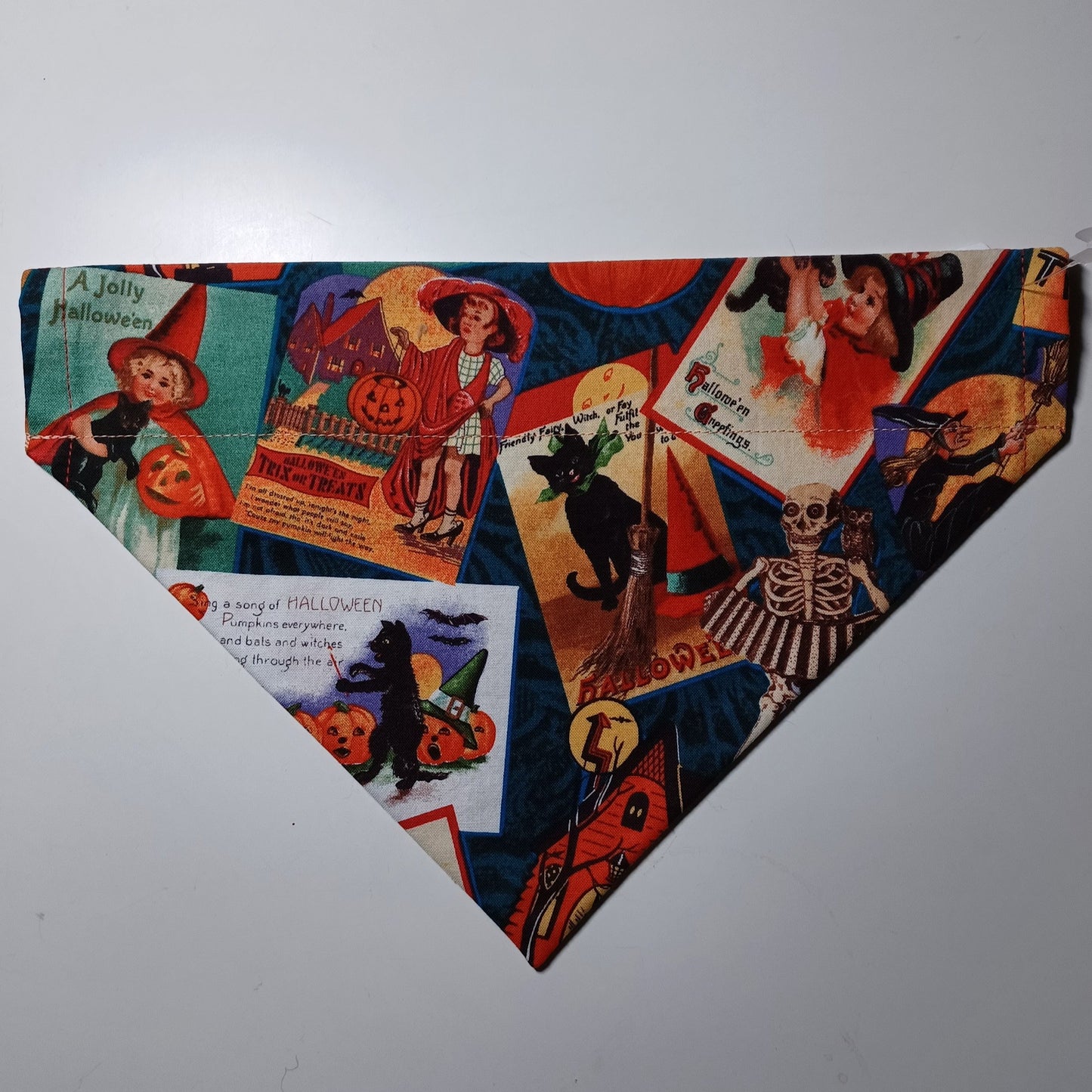 Vintage Witch / Autumn Plaid with Gold Over-the-Collar Pet Bandana
