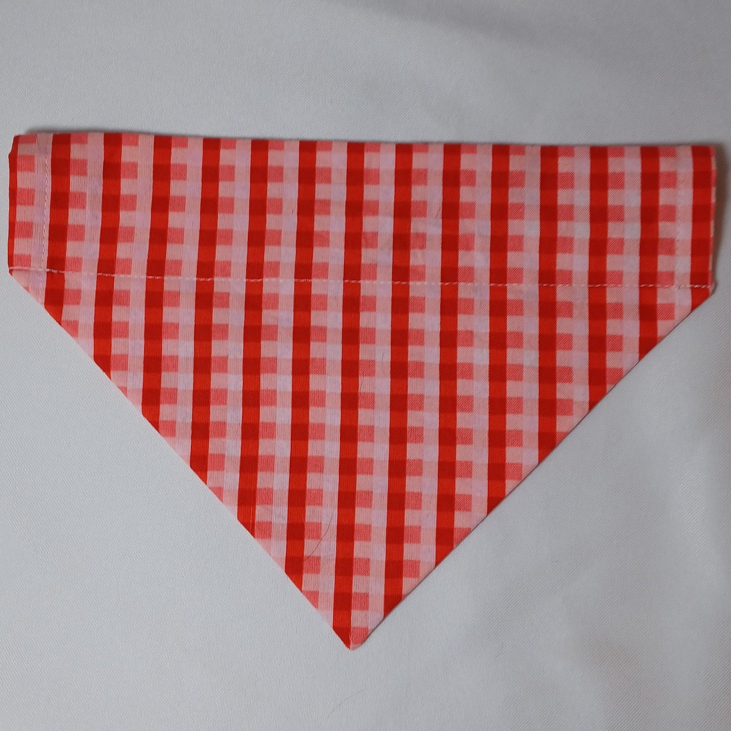 Pink Bandana / Valentine Plaid Over-the-Collar Pet Bandana