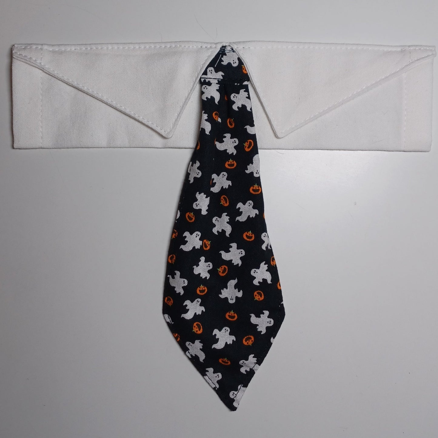 Halloween Ghosts & Pumpkins Over-the-Collar Pet Necktie & Shirt Collar