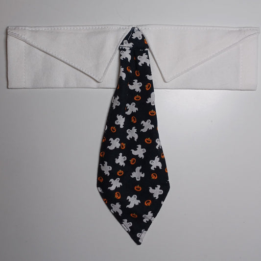 Halloween Ghosts & Pumpkins Over-the-Collar Pet Necktie & Shirt Collar