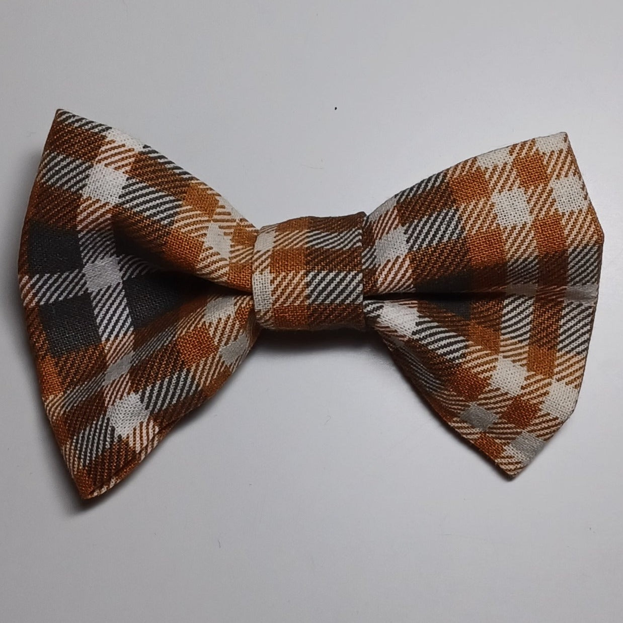 Light Autumn Plaid Over-the-Collar Pet Bow / Bowtie