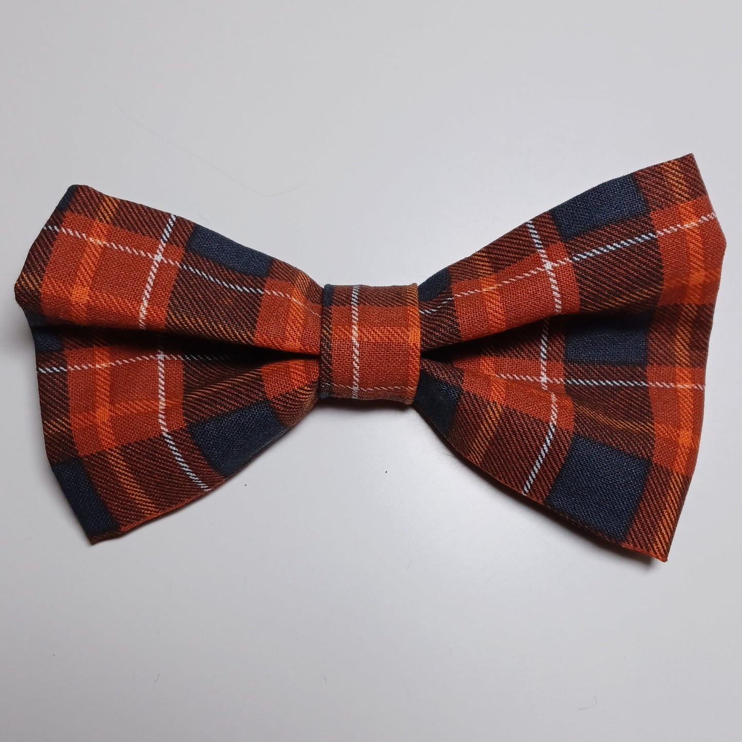 Dark Autumn Plaid Over-the-Collar Pet Bow / Bowtie