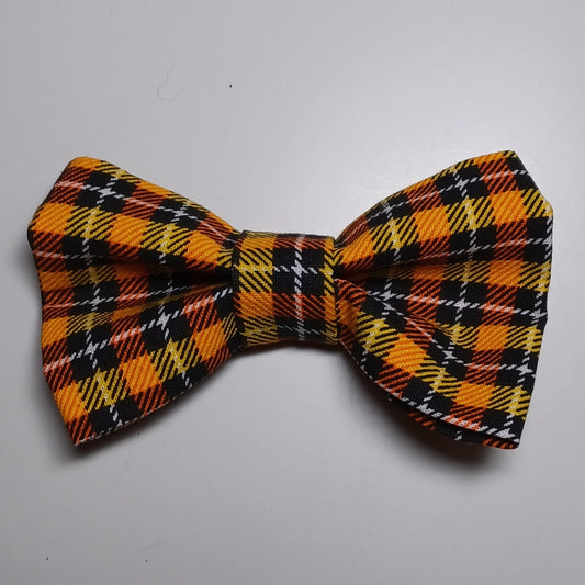Halloween Plaid Over-the-Collar Pet Bow / Bowtie