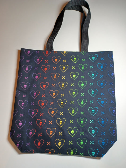 Rainbow Skulls & Bones Tote Bag