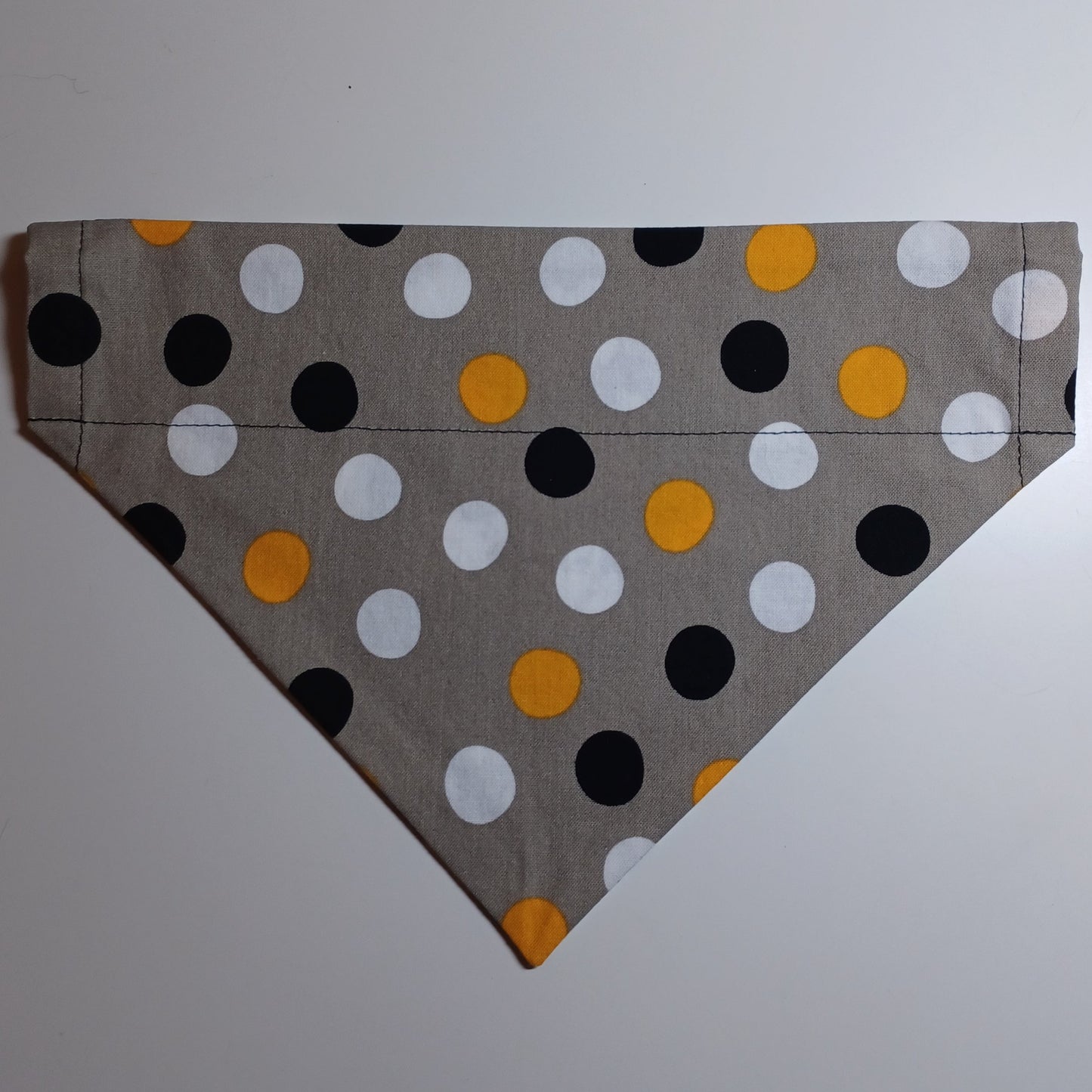 Glow in the Dark Ghosts / Multi Dots on Gray Over-the-Collar Pet Bandana