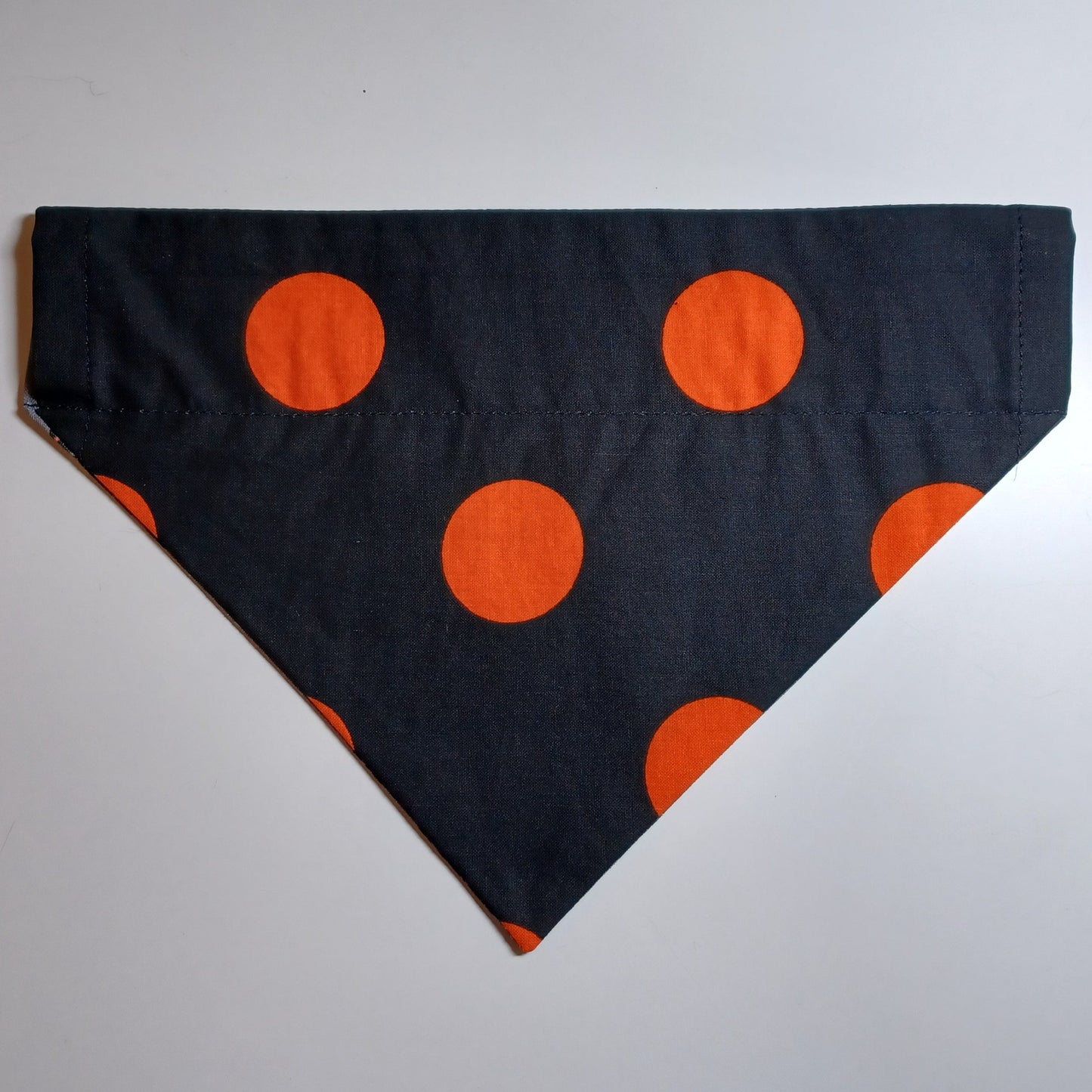 Large Bats with Orange Eyes / Large Halloween Dots Over-the-Collar Pet Bandana