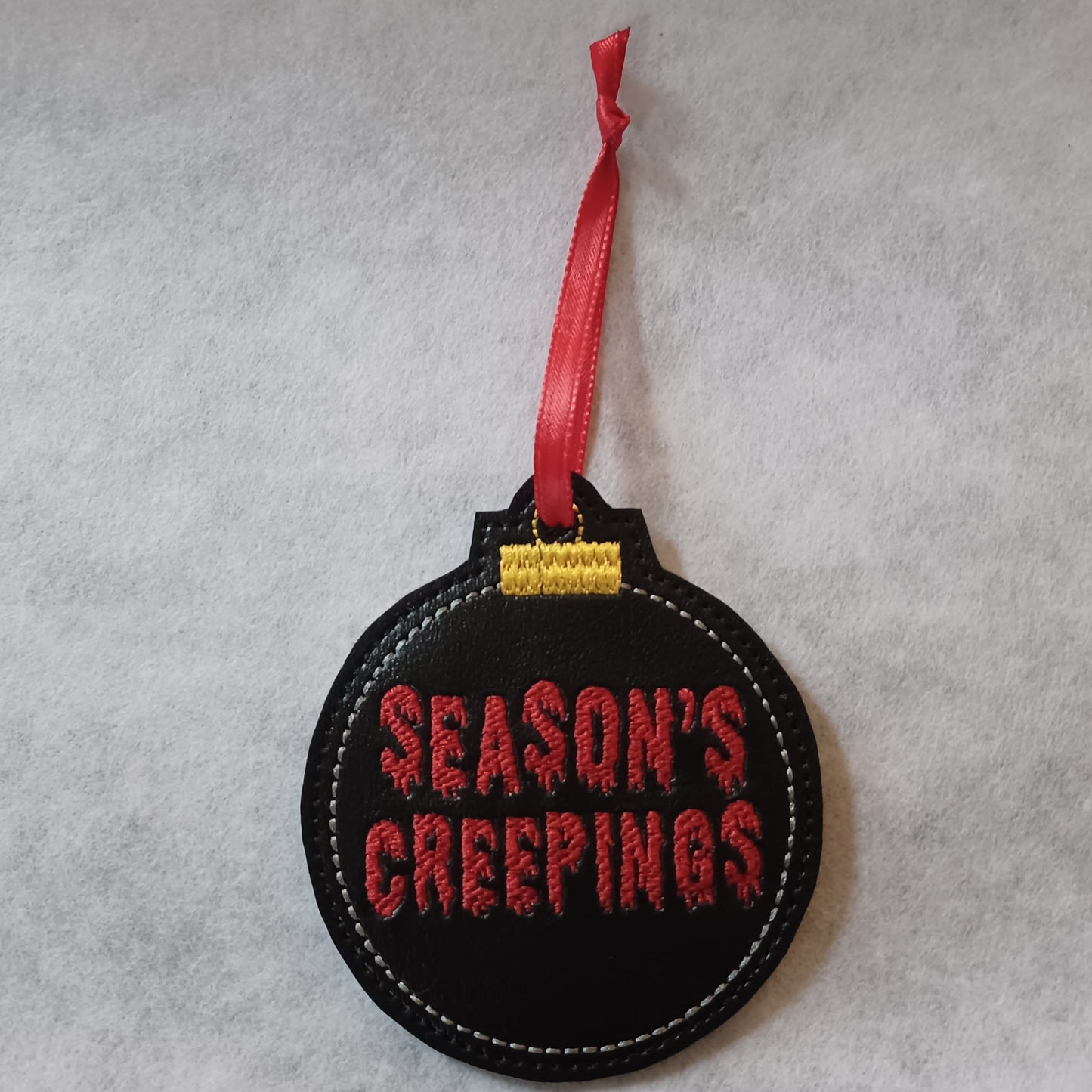 Spooky Christmas Greetings Embroidered Ornament Collection