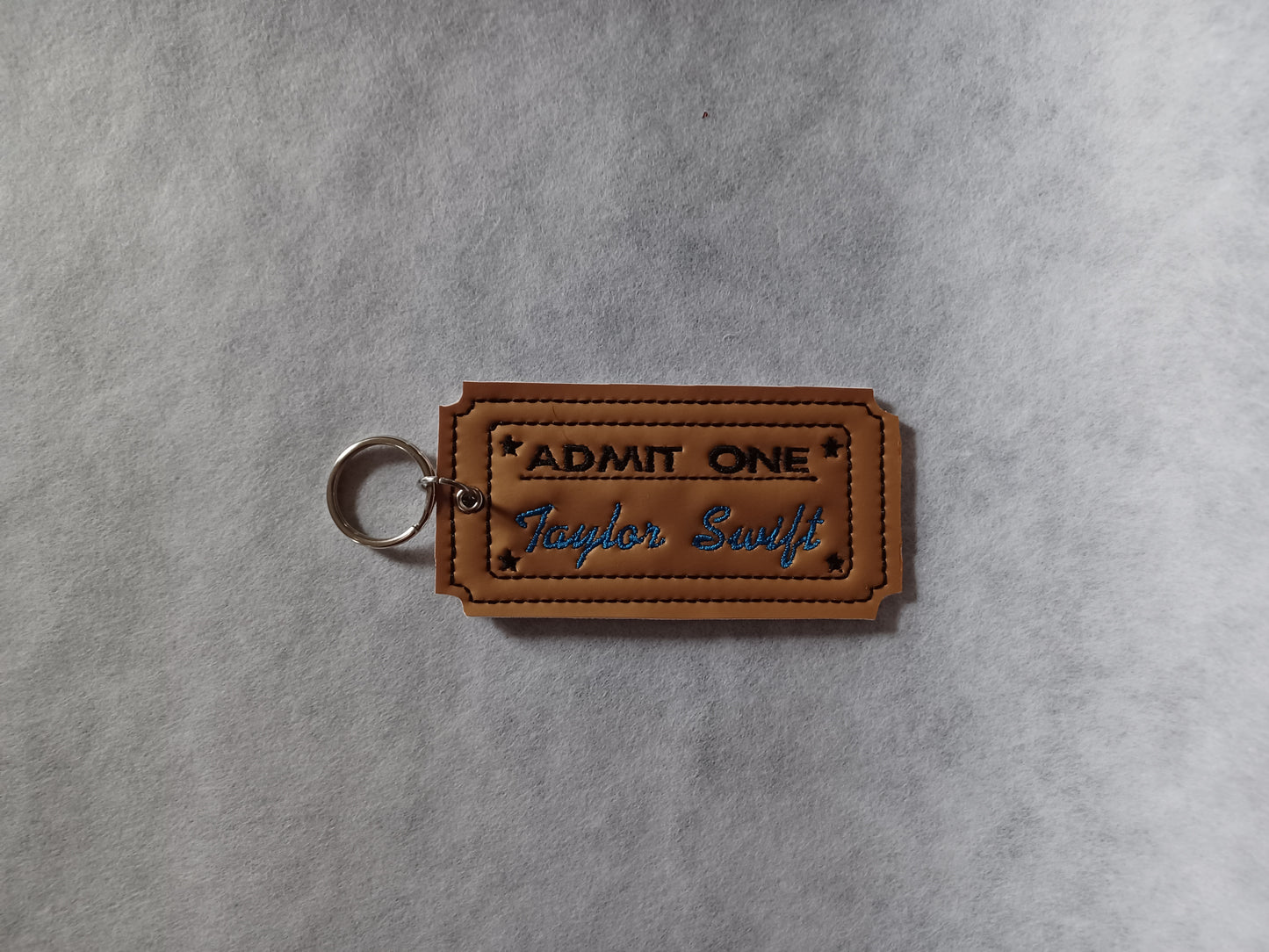 TS Ticket Embroidered Vinyl Key Ring