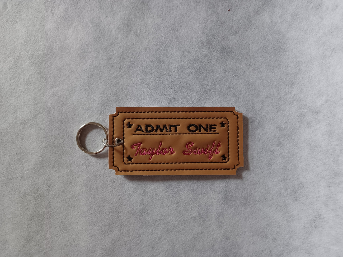 TS Ticket Embroidered Vinyl Key Ring