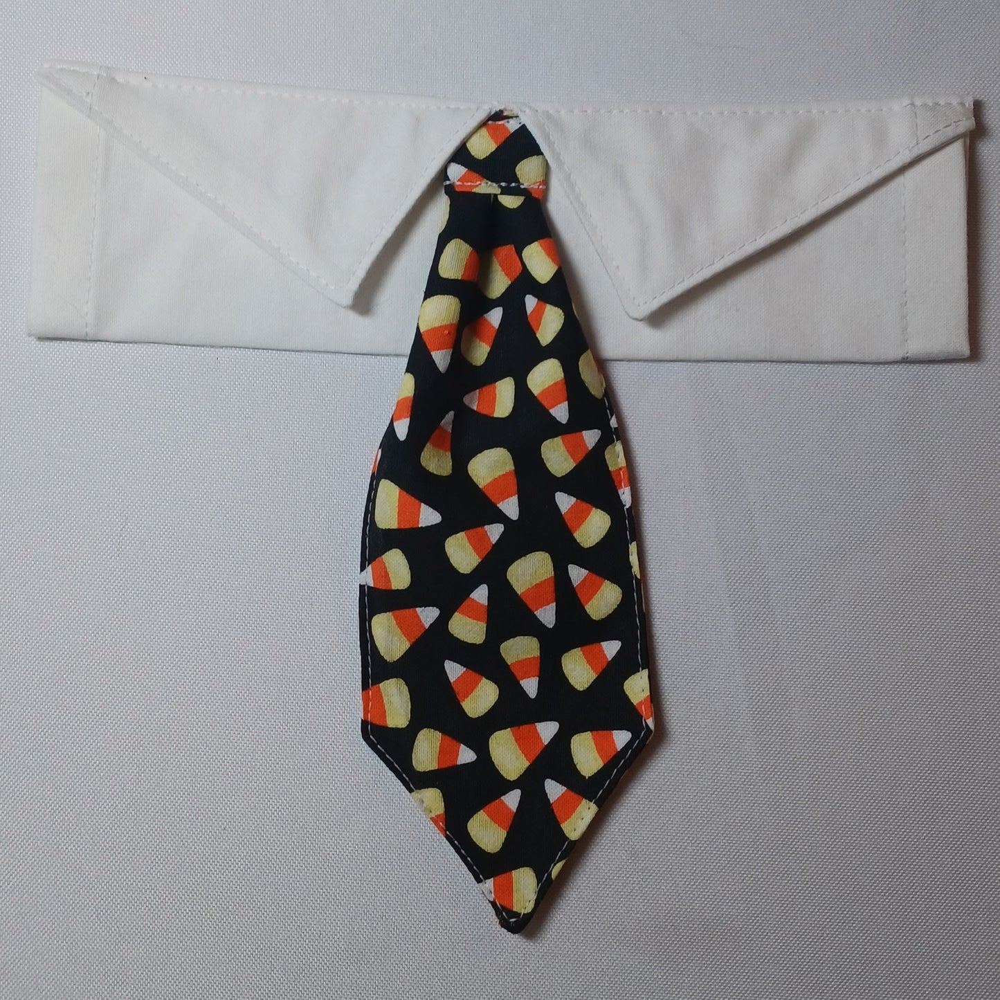 Halloween Cartoon Candy Corn Over-the-Collar Pet Necktie & Shirt Collar