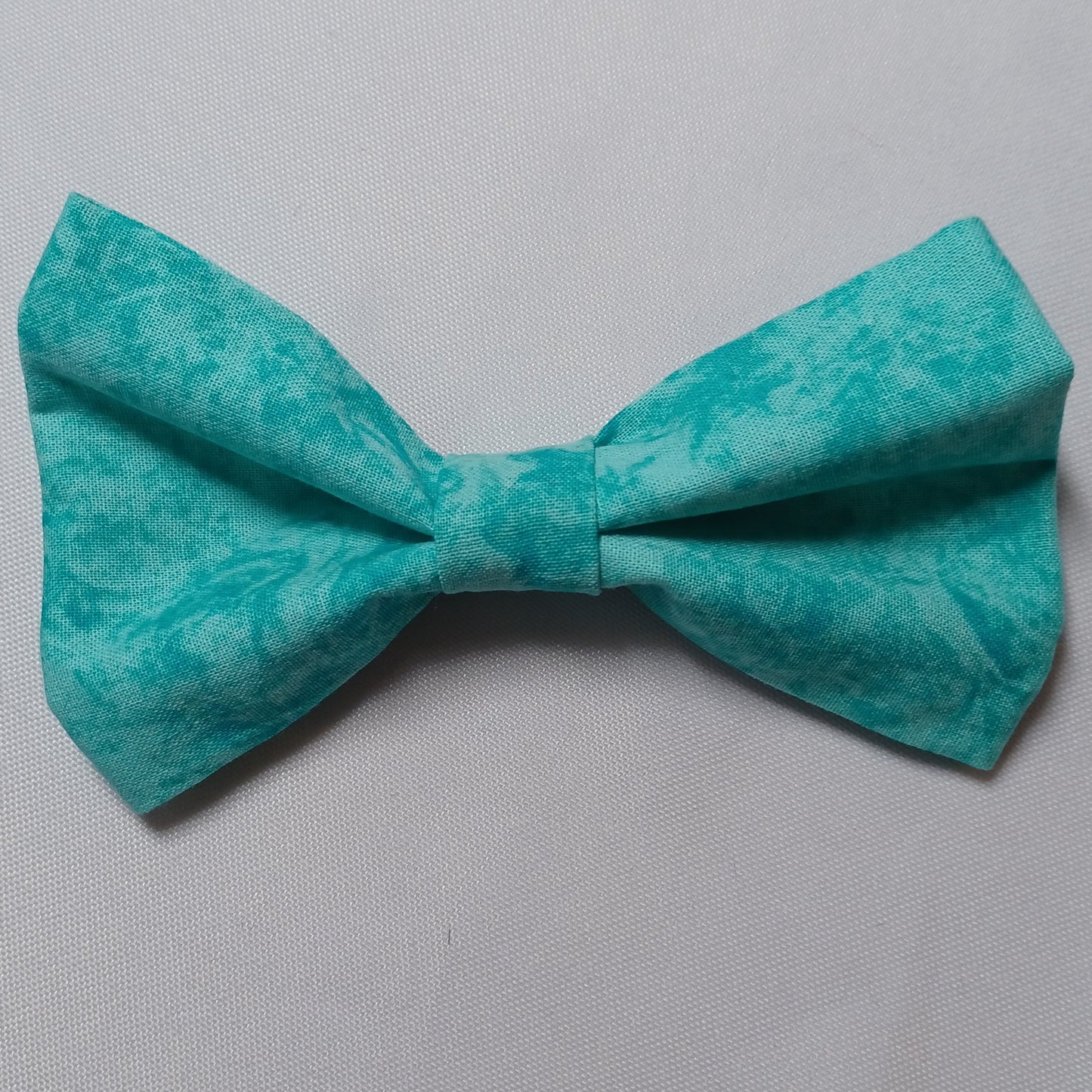 Teal Blue-Green Marbled Over-the-Collar Pet Bow / Bowtie