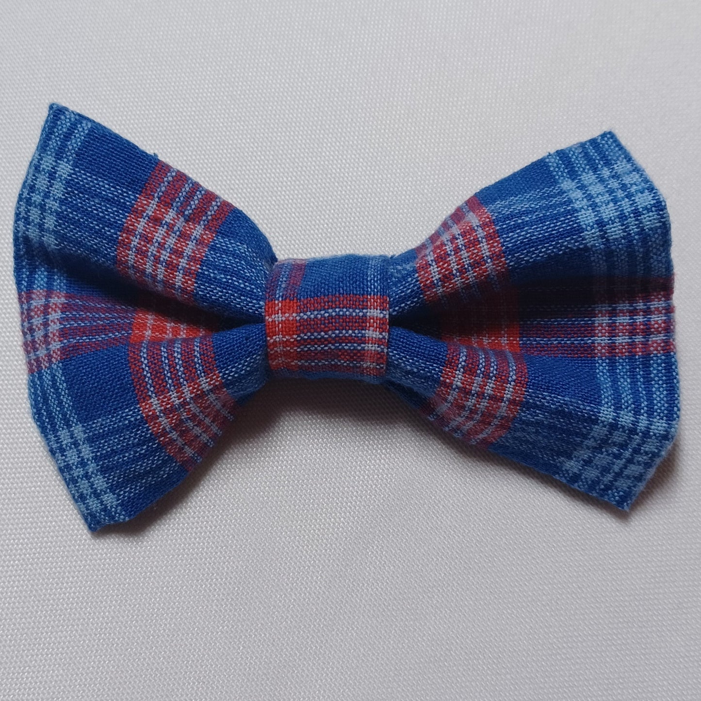 Patriotic Plaid Over-the-Collar Pet Bow / Bowtie