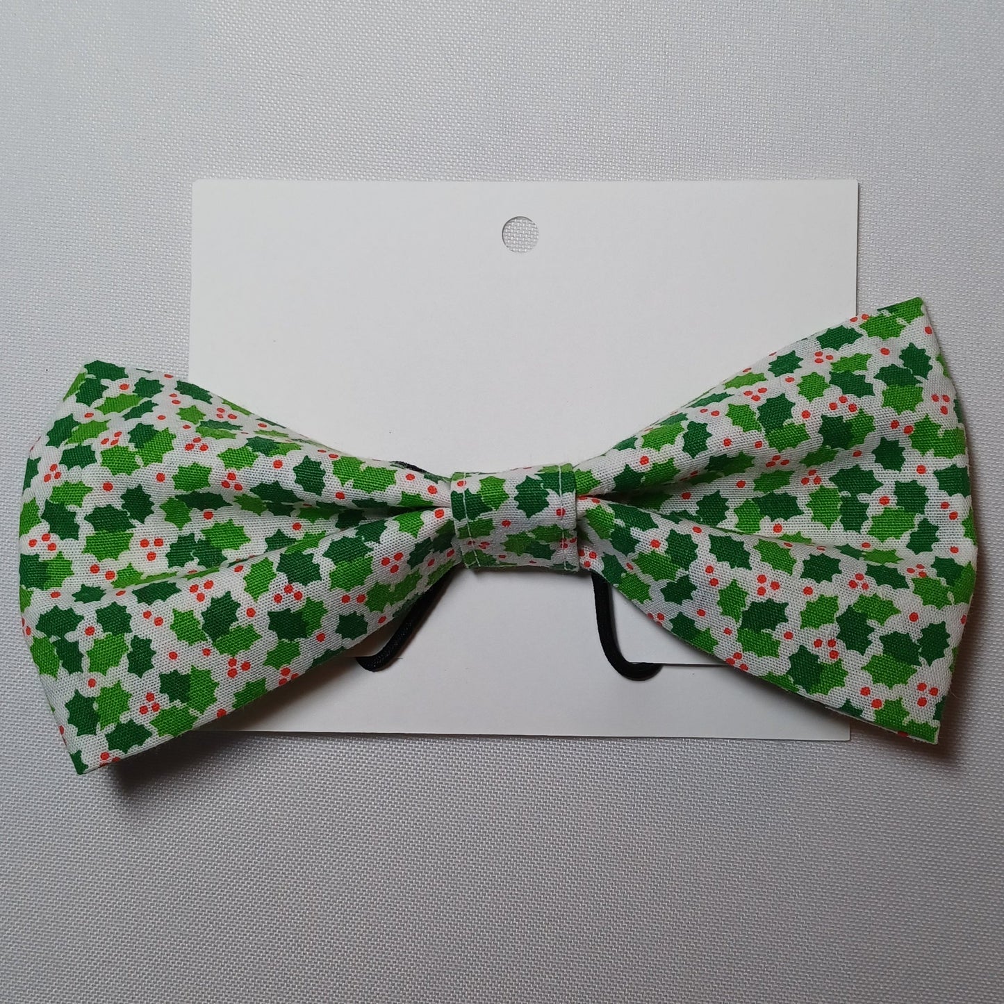 Christmas Mini Holly Over-the-Collar Pet Bow / Bowtie (Old Style)
