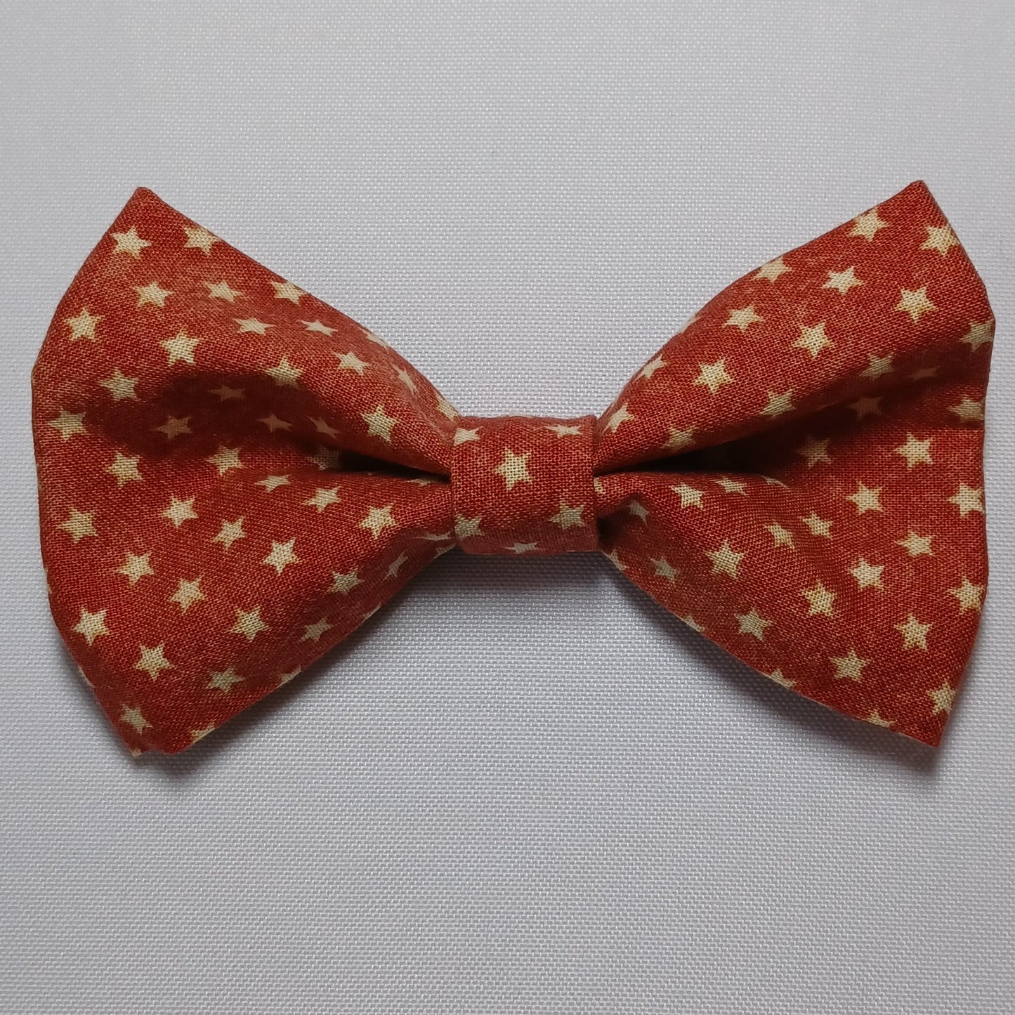 Aged Stars on Burnt Orange Over-the-Collar Pet Bow / Bowtie