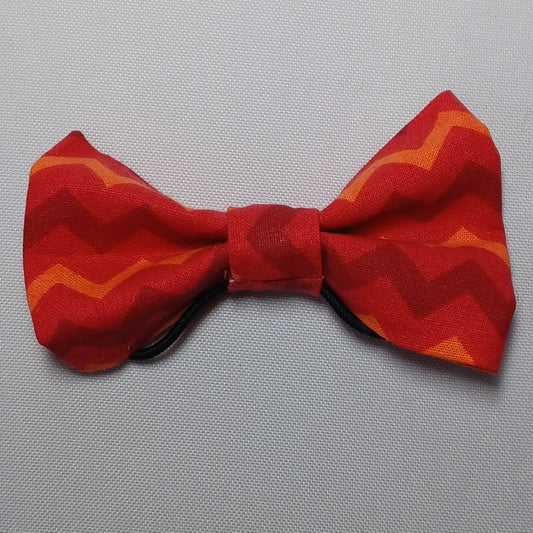 Red Chevron Over-the-Collar Pet Bow / Bowtie