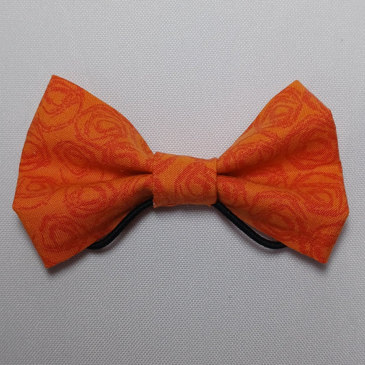 Orange Swirls Over-the-Collar Pet Bow / Bowtie