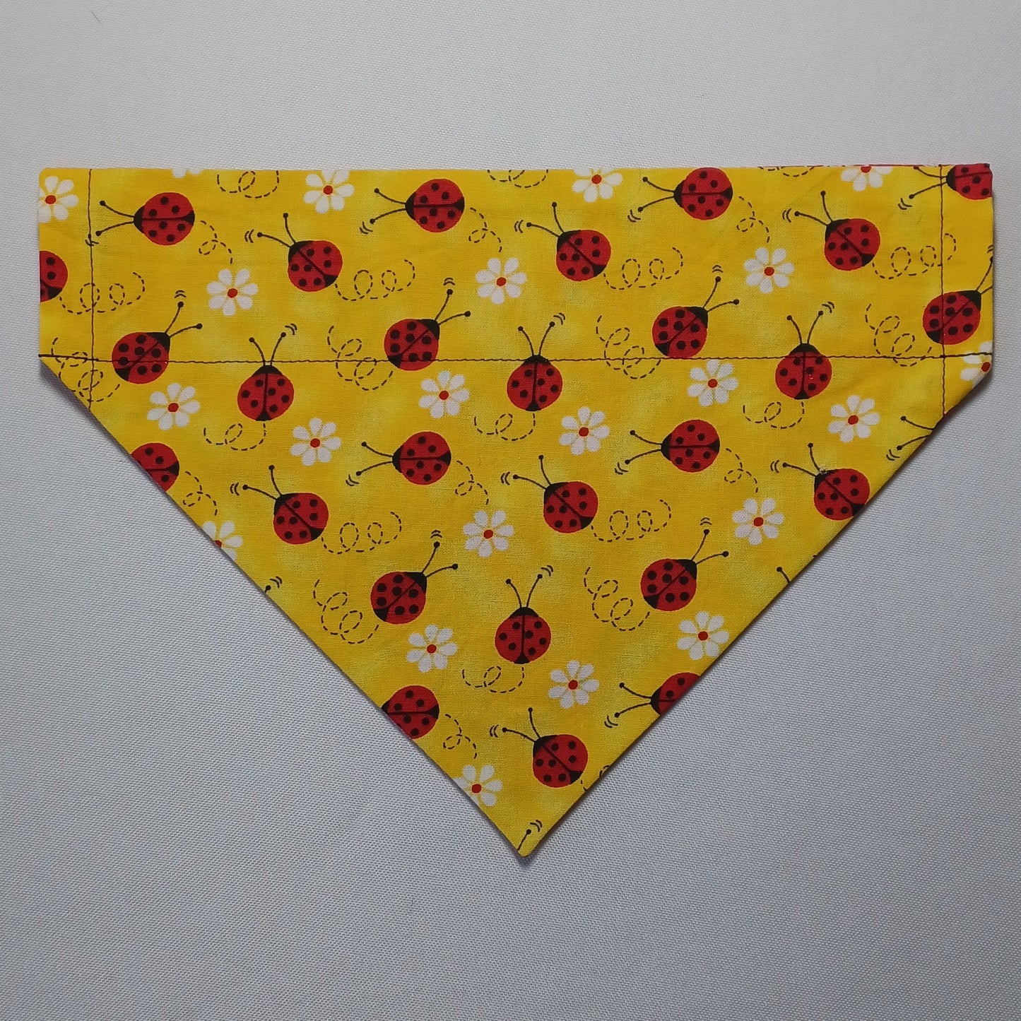 Ladybugs on Yellow Over-the-Collar Pet Bandana