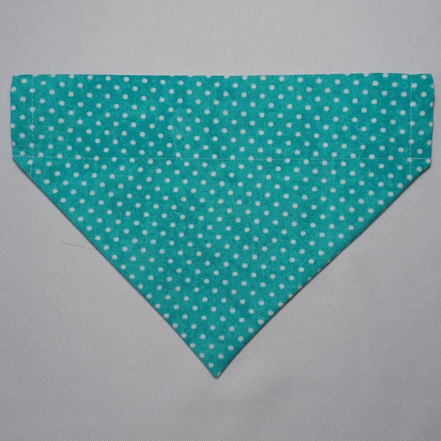 Bees on Light Blue / Teal with Mini White Polka Dots Over-the-Collar Pet Bandana