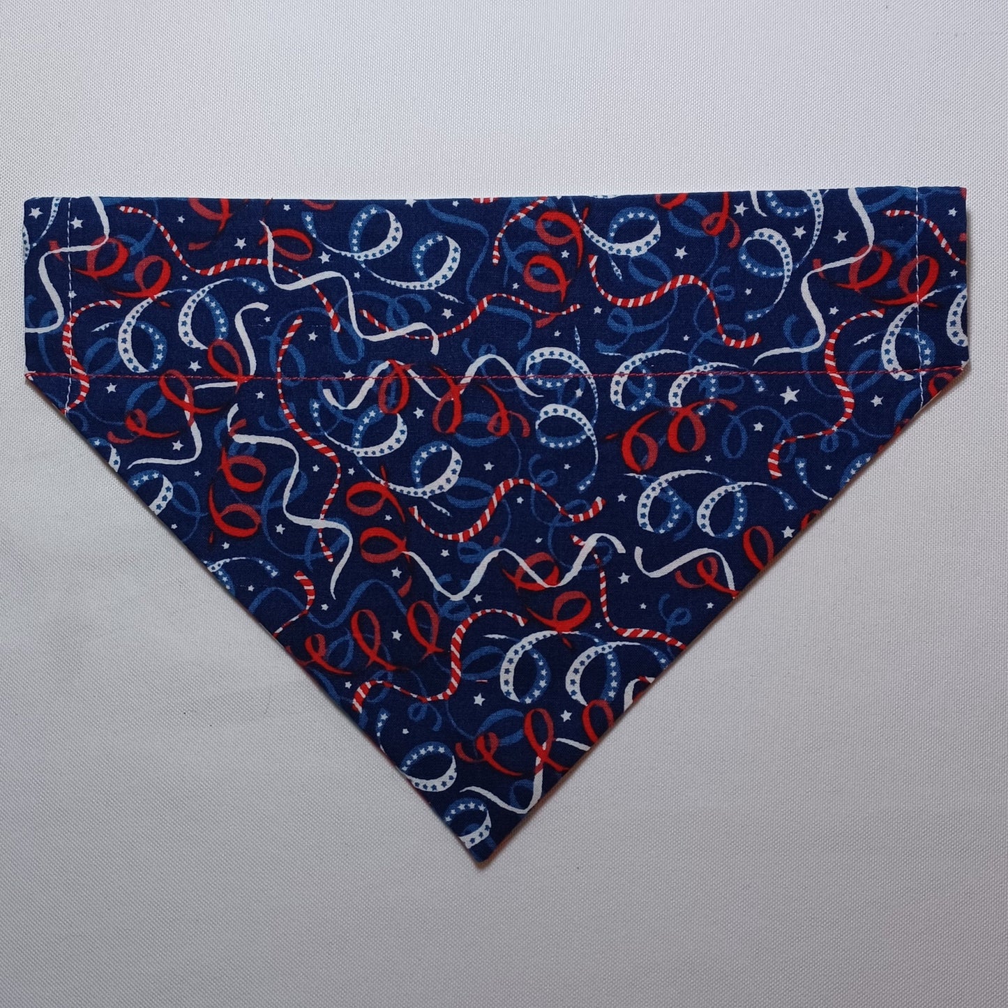 Patriotic Confetti / Patriotic Stripes Over-the-Collar Pet Bandana