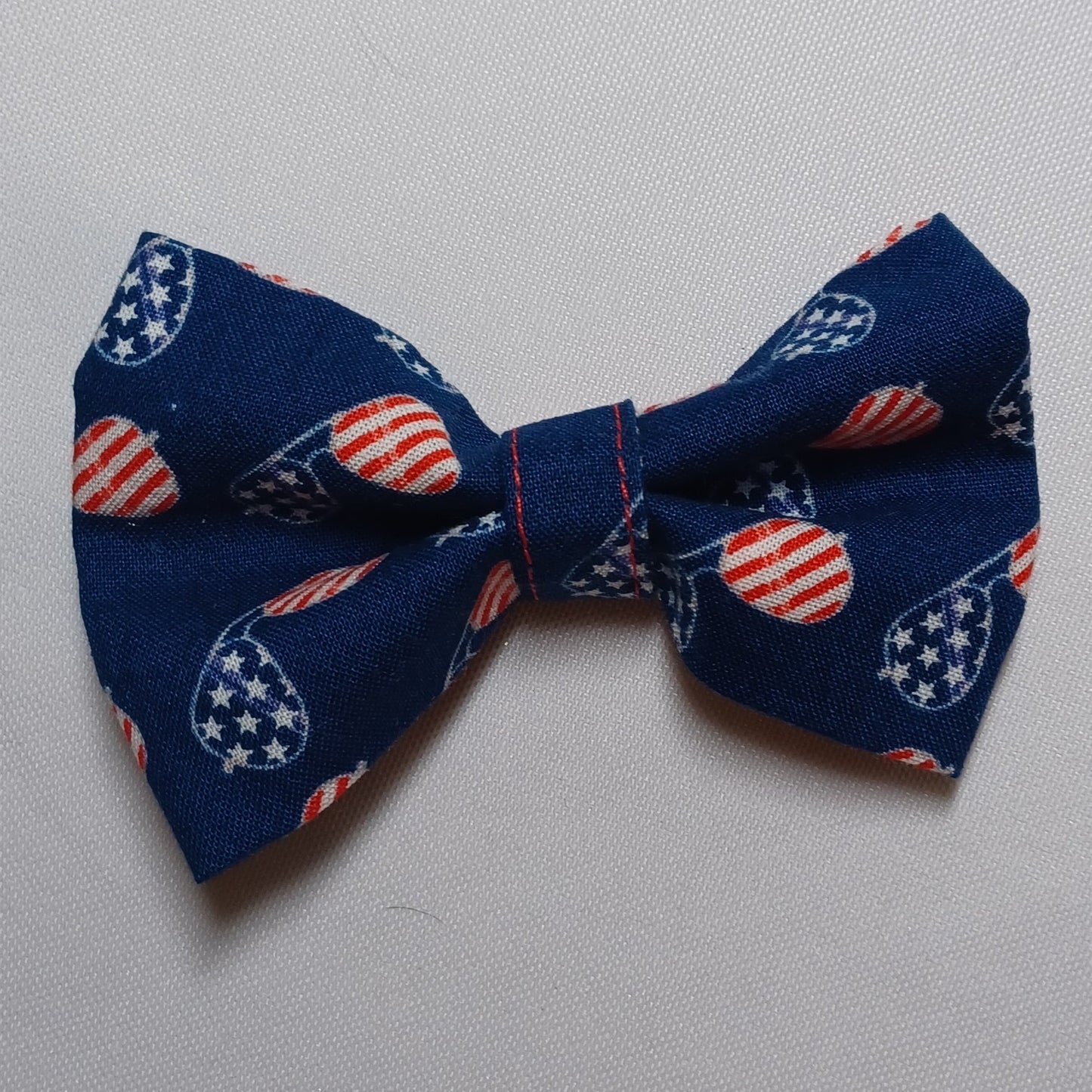 Patriotic Aviator Sunglasses Over-the-Collar Pet Bow / Bowtie