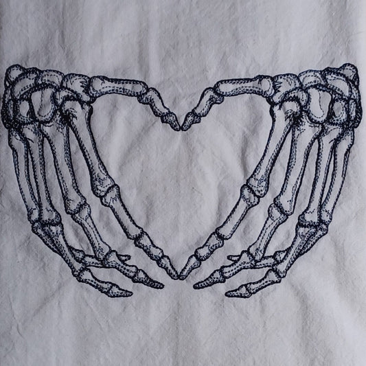 Skeleton Heart Hands (Embroidered CYO)
