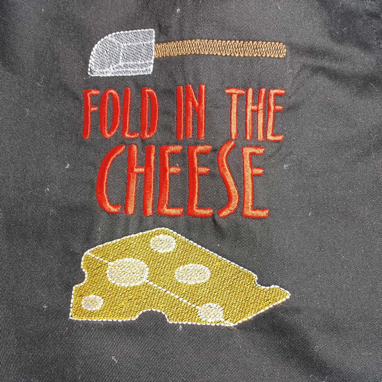 Roses Cooking "Fold in the Cheese" (Embroidered CYO)
