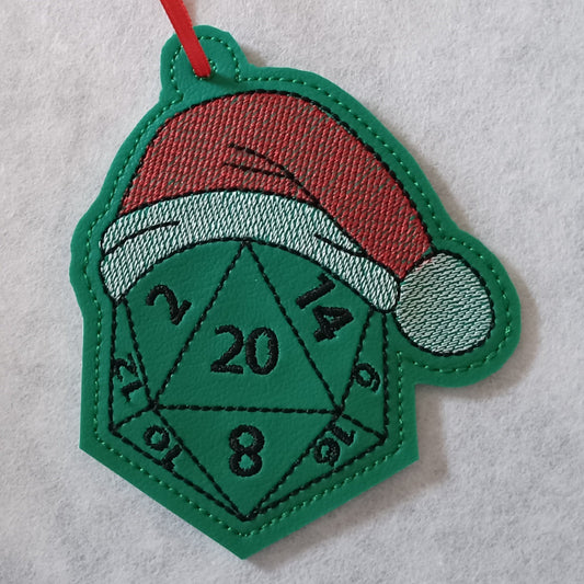 Santa D20 Ornament