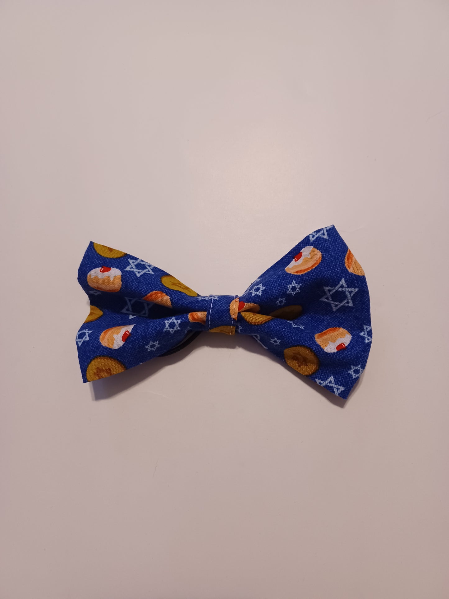 Hanukkah Doughnuts & Coins Over-the-Collar Pet Bow / Bowtie