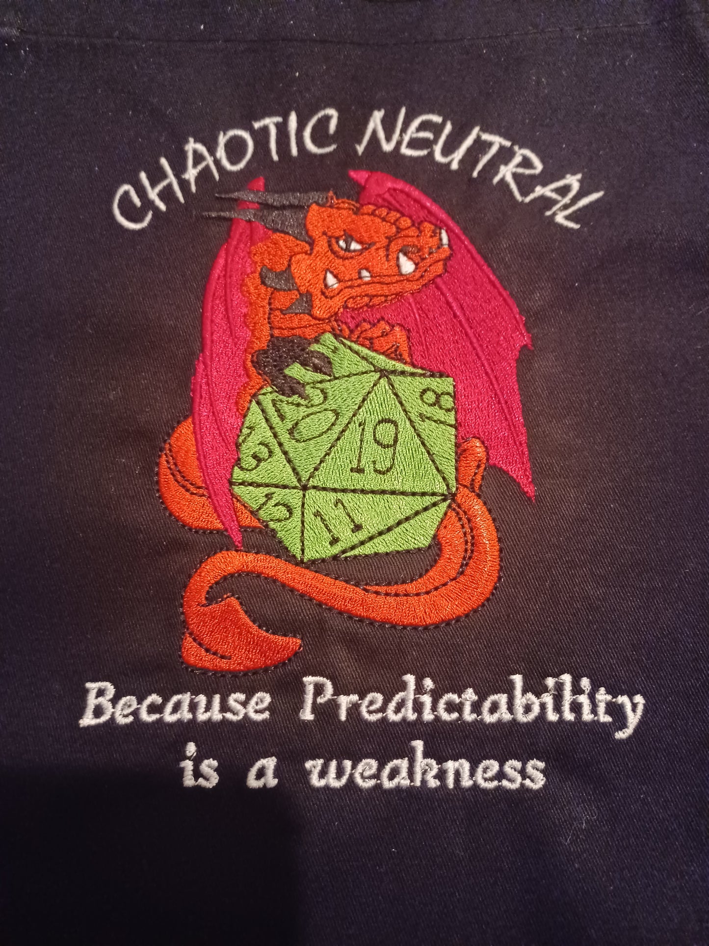 Chaotic Neutral Dragon (Embroidered CYO)