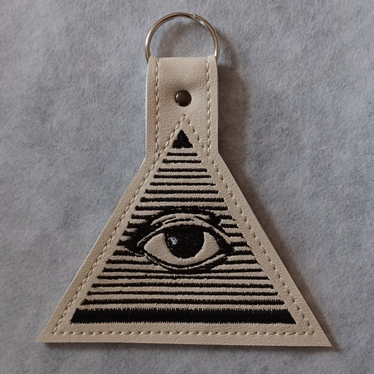 Private Eye Pyramid Embroidered Vinyl Key Ring