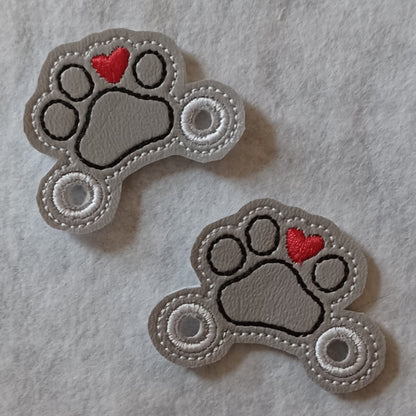 Paw Heart Shoe / Boot Charms