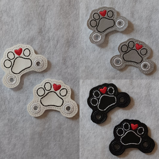 Paw Heart Shoe / Boot Charms